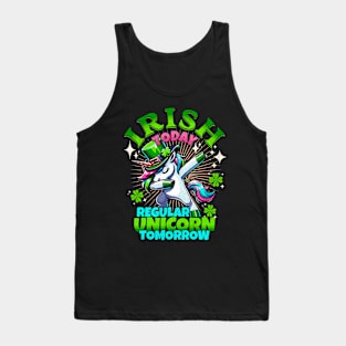 St. Patrick's Day Whimsical Unicorn - Lucky Charm Clover Tee Tank Top